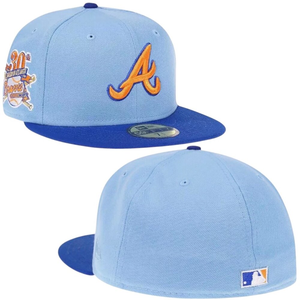 New Era Atlanta Braves 30th Anniversary Side Patch 59Fifty Fitted Hat Cap